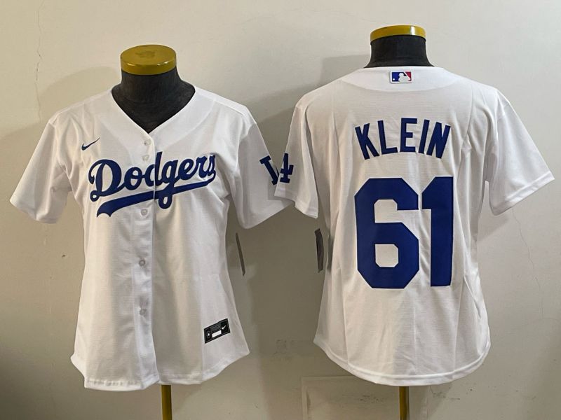 Women 2025 Nike Toronto Blue Jays #61 Klein White Game MLB Jersey 01->women mlb jersey->Women Jersey